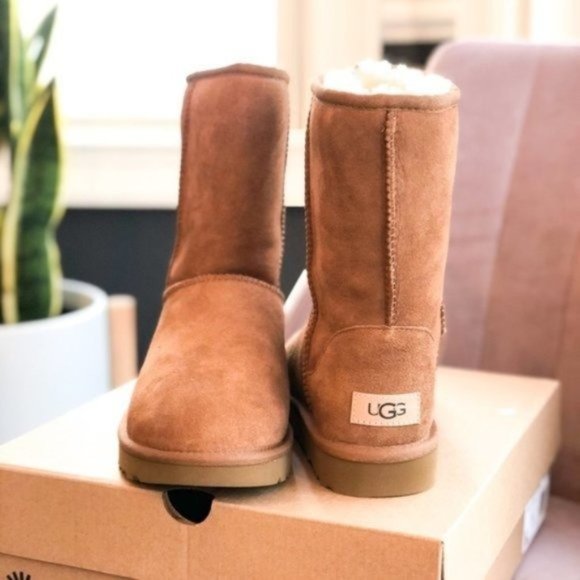 NEW UGG Classic Short II Boots - Chestnut - Picture 2 of 6